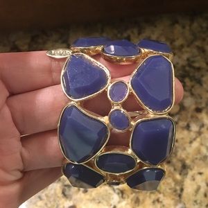 Blue and gold costume jewelry- bracelet